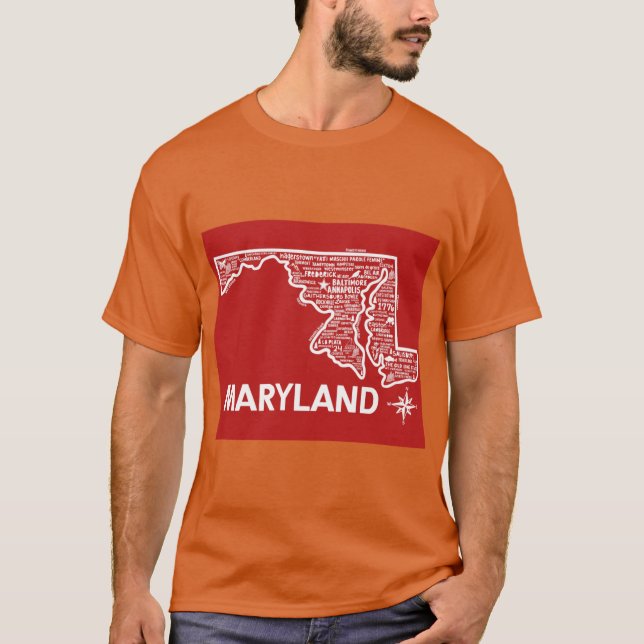 Maryland Map T-Shirt (Front)