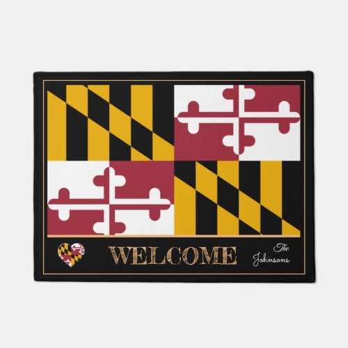 Maryland  Maryland Flag house mat sports USA