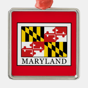 Maryland Metal Ornament