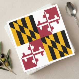 Maryland Napkins, Maryland Flag party Napkins
