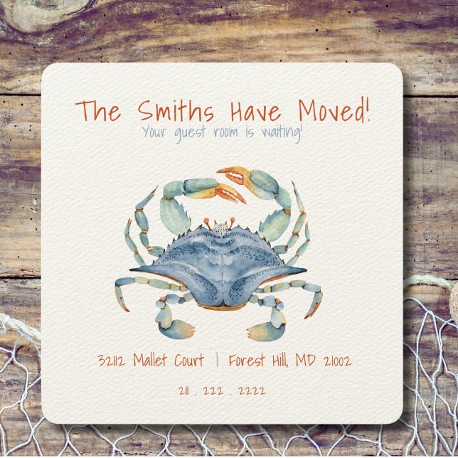 Maryland New Home Change of Address Postcard (Moving to Maryland? Send your friends and family a beautiful personalized announcement!)