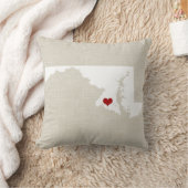 Maryland New Home State Throw Pillow 16" x 16" (Blanket)