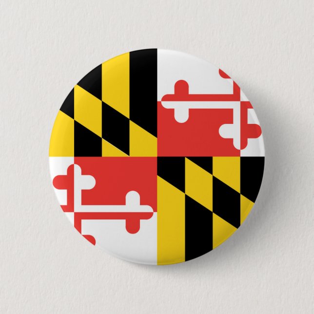 Maryland  Official State Flag Pinback Button (Front)