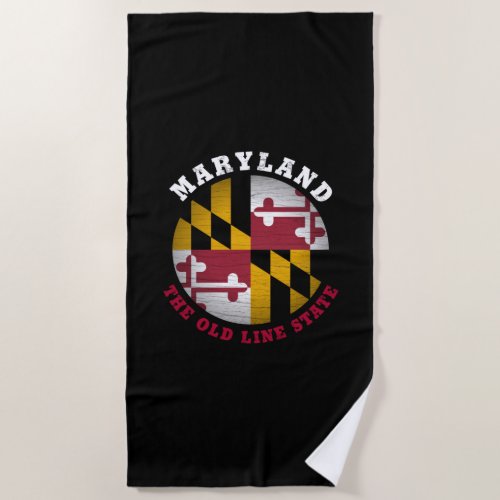 MARYLAND OLD LINE STATE FLAG BEACH TOWEL