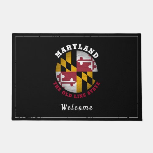 MARYLAND OLD LINE STATE FLAG  DOORMAT