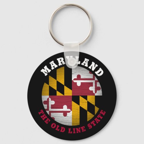 MARYLAND OLD LINE STATE FLAG KEYCHAIN