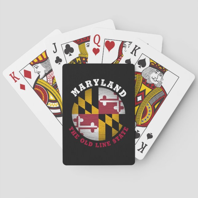 MARYLAND OLD LINE STATE FLAG POKER CARDS (Back)