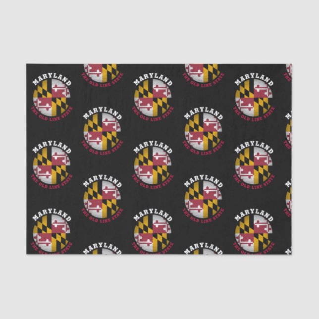 MARYLAND OLD LINE STATE FLAG TISSUE PAPER (Front)