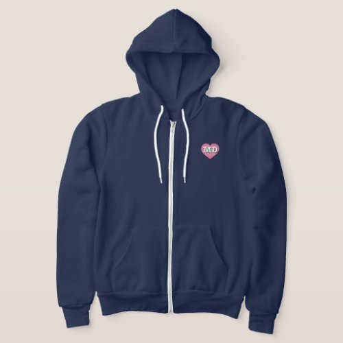 Maryland Pink Fade Heart _ I love MD Hoodie