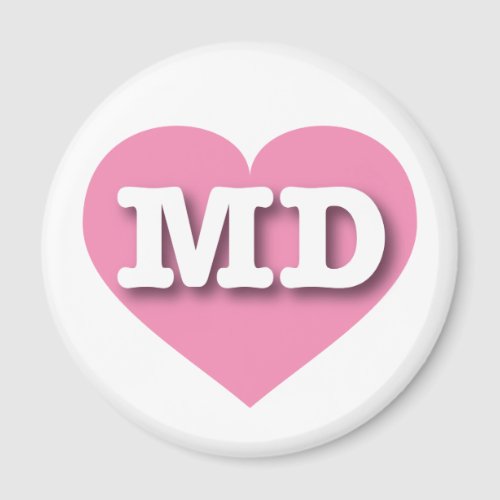 Maryland Pink Heart _ I love MD Magnet