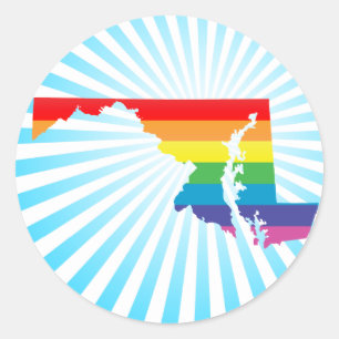 maryland pride. classic round sticker
