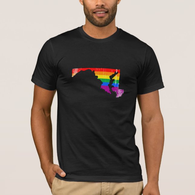 MARYLAND PRIDE - DISTRESSED -.png T-Shirt (Front)