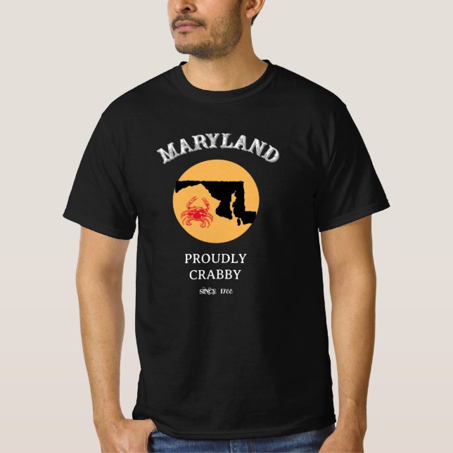 Maryland Proudly Crabby Since 1788 T-Shirt (Front)