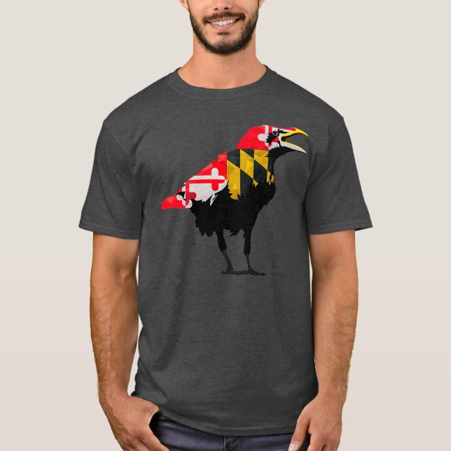 Maryland Raven Bird State Pride Flag Premium T-Shirt (Front)