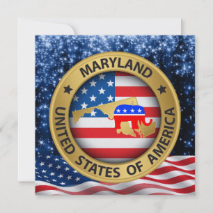 Maryland Republican Patriotic Invitation - srf