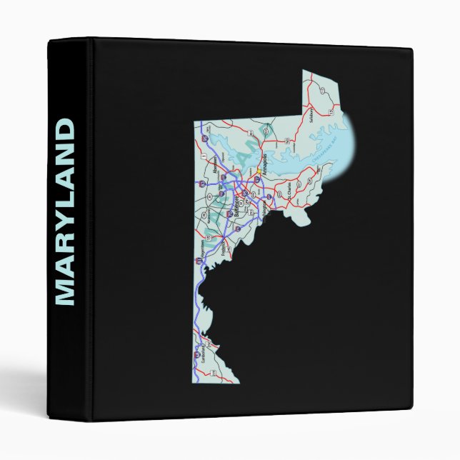 Maryland Road Map Avery Binder (Front/Spine)