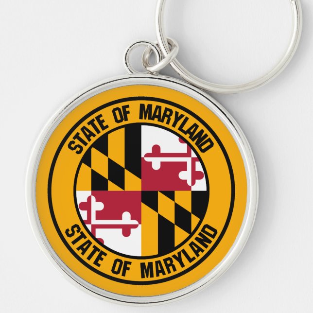 Maryland Round Emblem Keychain (Front)