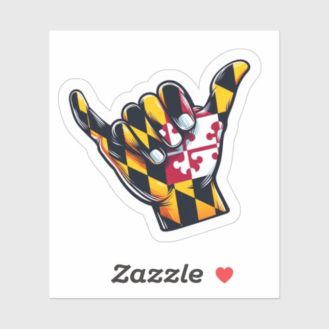 MARYLAND SHAKA HAND STICKER (Sheet)