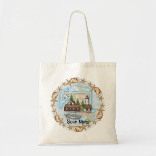 Maryland Shells Lighthouse Tote Bag