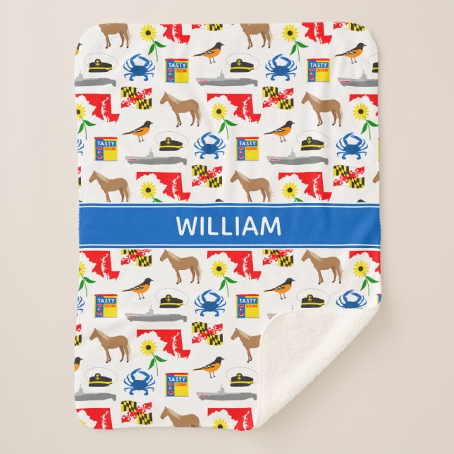 Maryland Sherpa Blanket (Front)