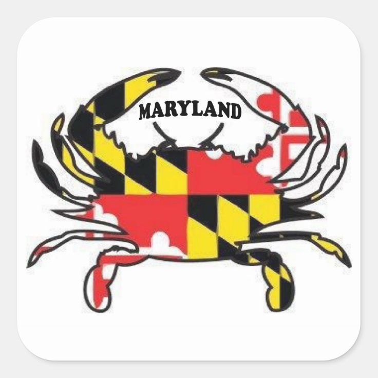 MARYLAND SQUARE STICKER | Zazzle