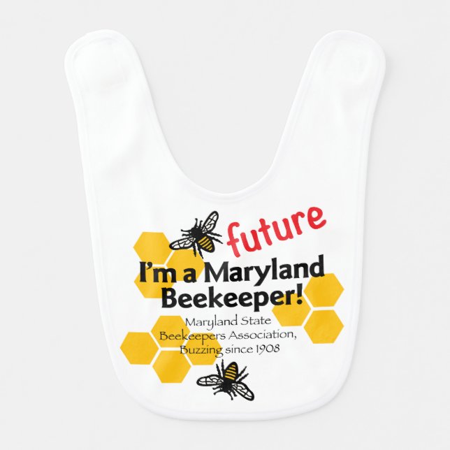 Maryland State Beekeepers Association Baby Bib (Front)