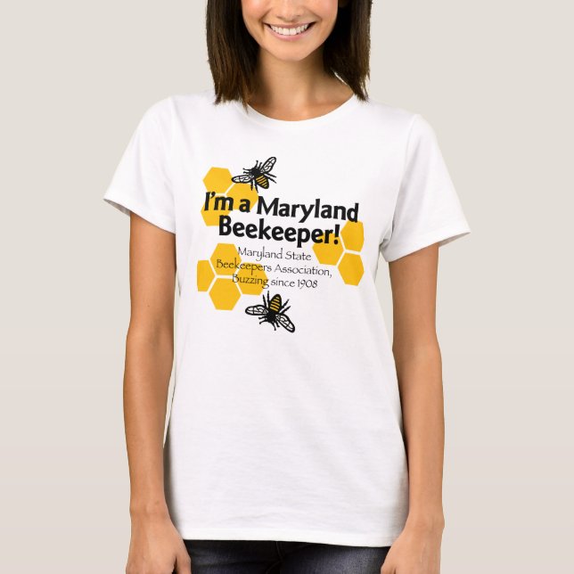 Maryland State Beekeepers Association White Shirt (Front)