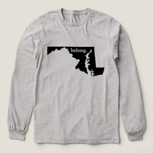 Maryland State Belong State Pride Tri-Blend Shirt (Design Front)