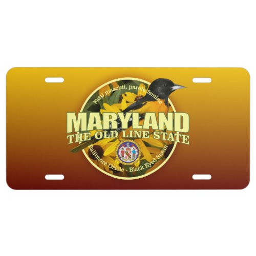 Maryland State Bird  Flower License Plate