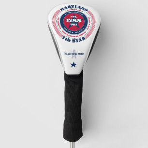 Maryland State Circle Custom Golf Head Cover