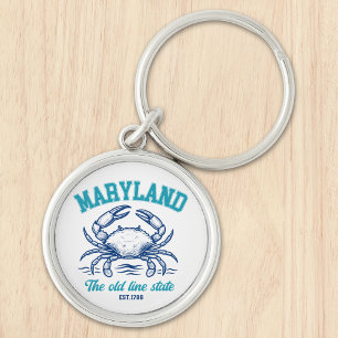 Maryland State Crab – The Old Line State Keychain