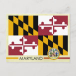 Maryland State Flag And Seal Postcard at Zazzle