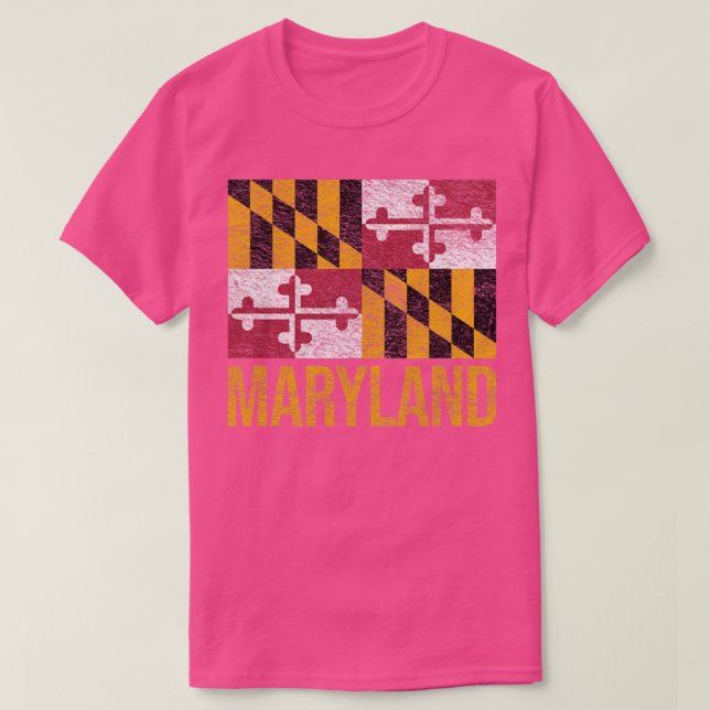 MARYLAND STATE FLAG ANNAPOLIS BALTIMORE CHESAPEAKE T-Shirt (Design Front)