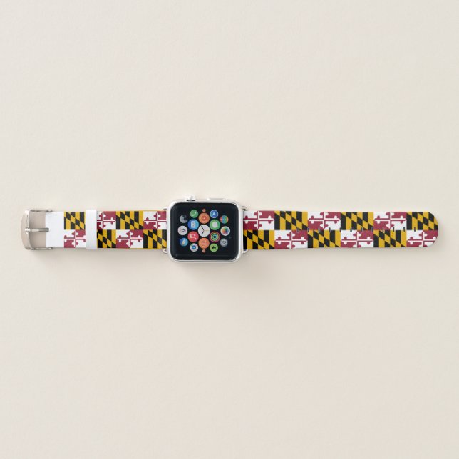 Maryland State Flag Apple Watch Band (Front)