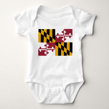 Maryland State Flag Baby Bodysuit
