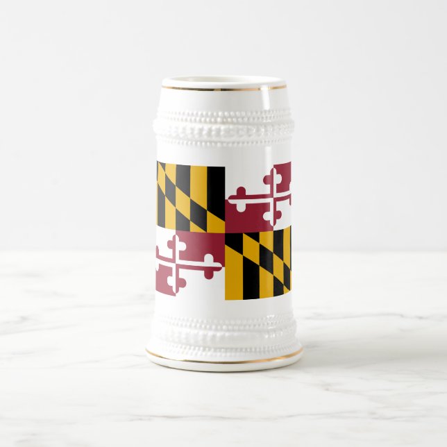 Maryland State Flag Beer Stein (Center)