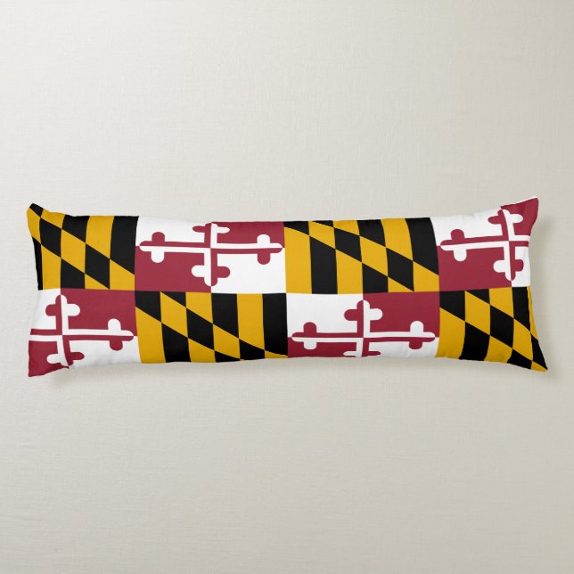 Maryland State Flag Body Pillow (Back)