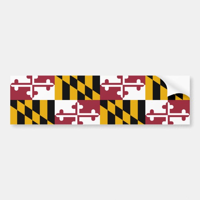 Maryland State Flag Bumper Sticker (Front)