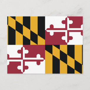 Maryland State Flag Calvert Crossland Postcard