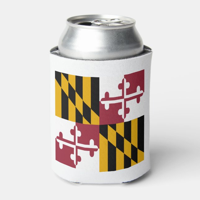 Maryland State Flag Can Cooler (Can Front)