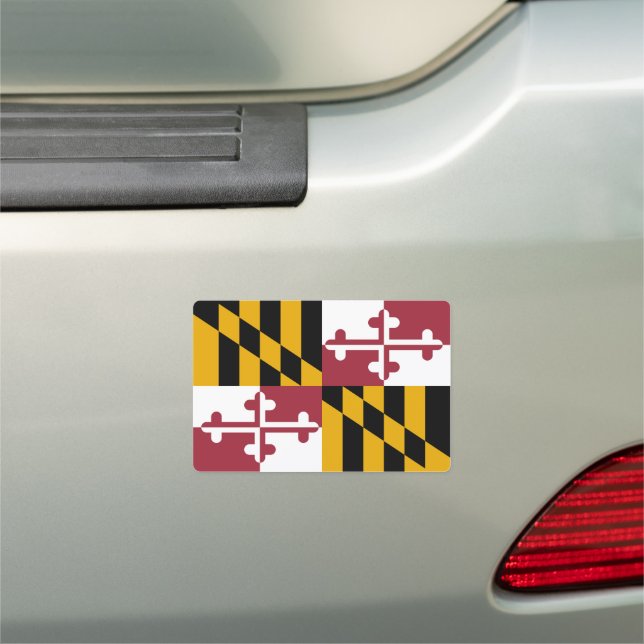 Maryland State Flag Car Magnet (In Situ)