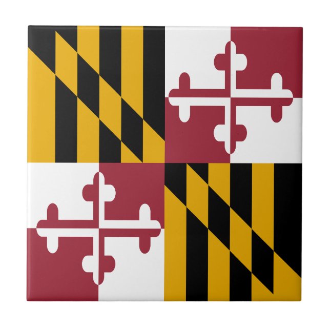 Maryland State Flag Ceramic Tile (Front)