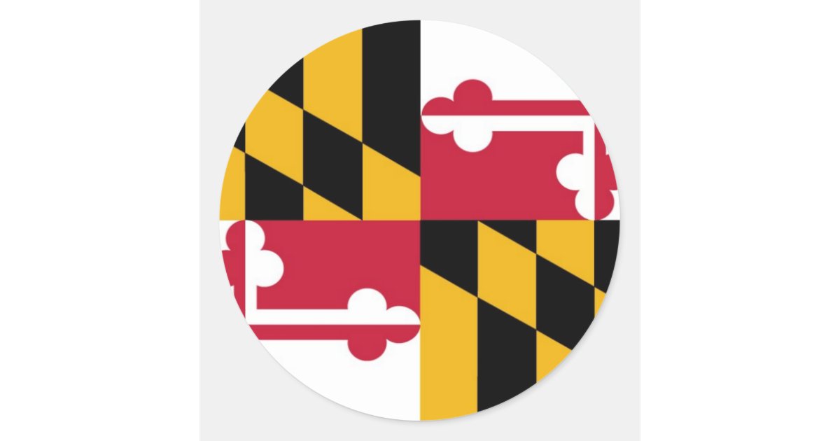 Maryland State Flag Classic Round Sticker | Zazzle