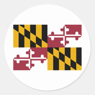 Maryland State Flag Classic Round Sticker