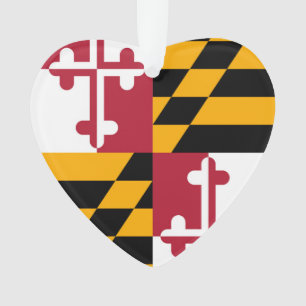 Maryland State Flag Colors Accent Ornament