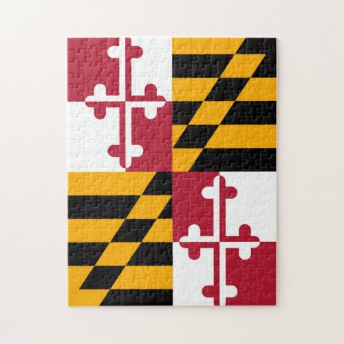 Maryland State Flag Colors Decor Jigsaw Puzzle