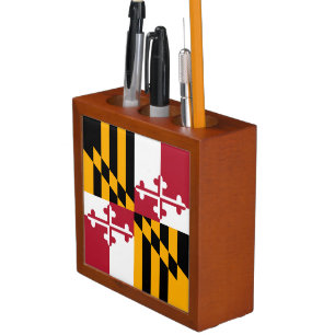 Maryland State Flag Colors Graphic Desk Organizer
