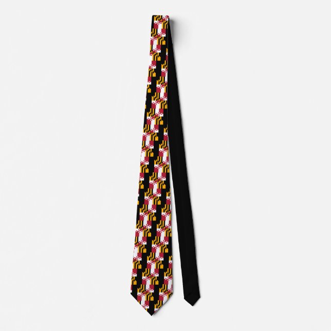 Maryland State Flag Colors Tie (Front)