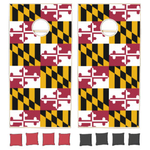 Maryland State Flag Cornhole Set
