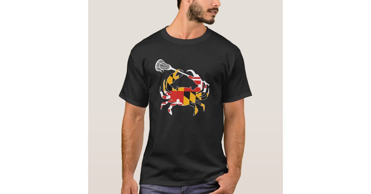 Maryland Flag Lacrosse Boys Mens College Lax Stick' Men's T-Shirt